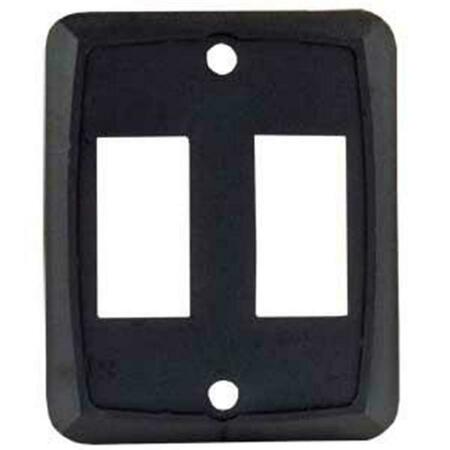 JR PRODUCTS Double Wall Plate - Black J45-12885